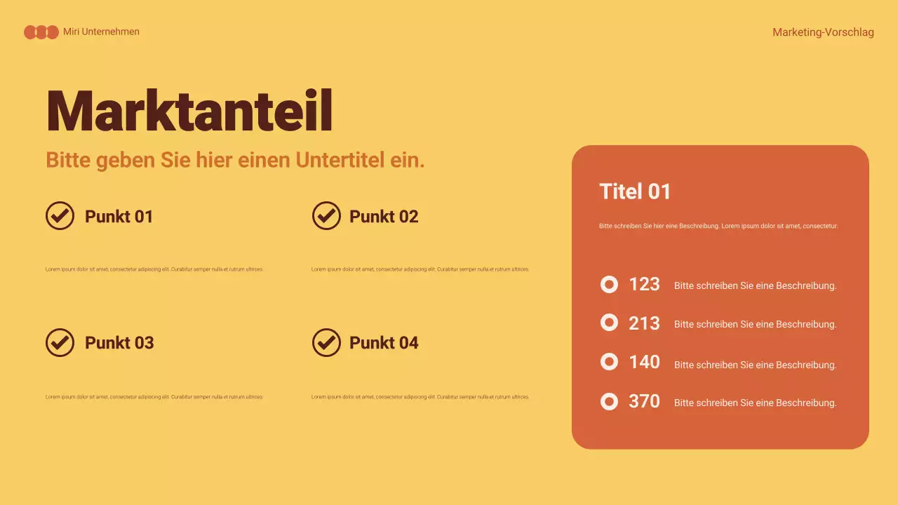 orange abstraktes Marketingdokument