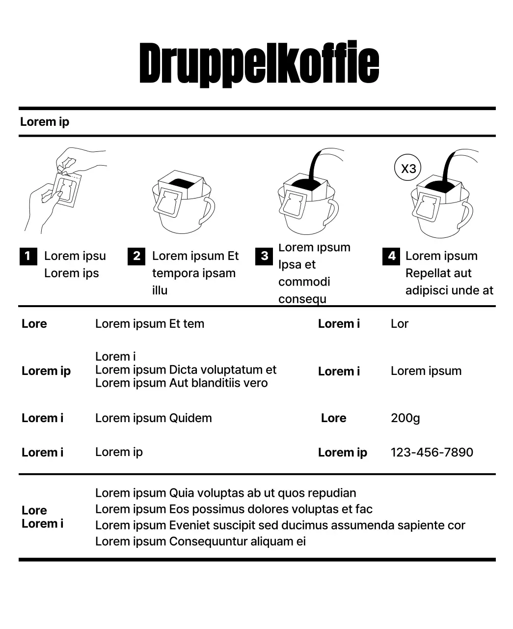 Eenvoudig ontwerp met een zwarte, tekenachtige kattenillustratie