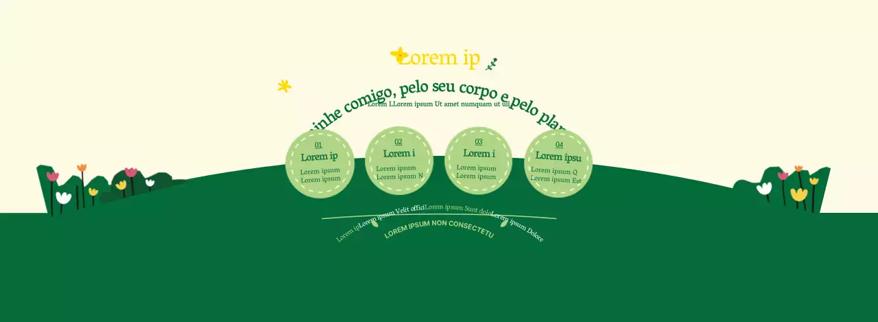 Sobre a campanha verde e amarela de estilo limpo para ir a pé para o trabalho