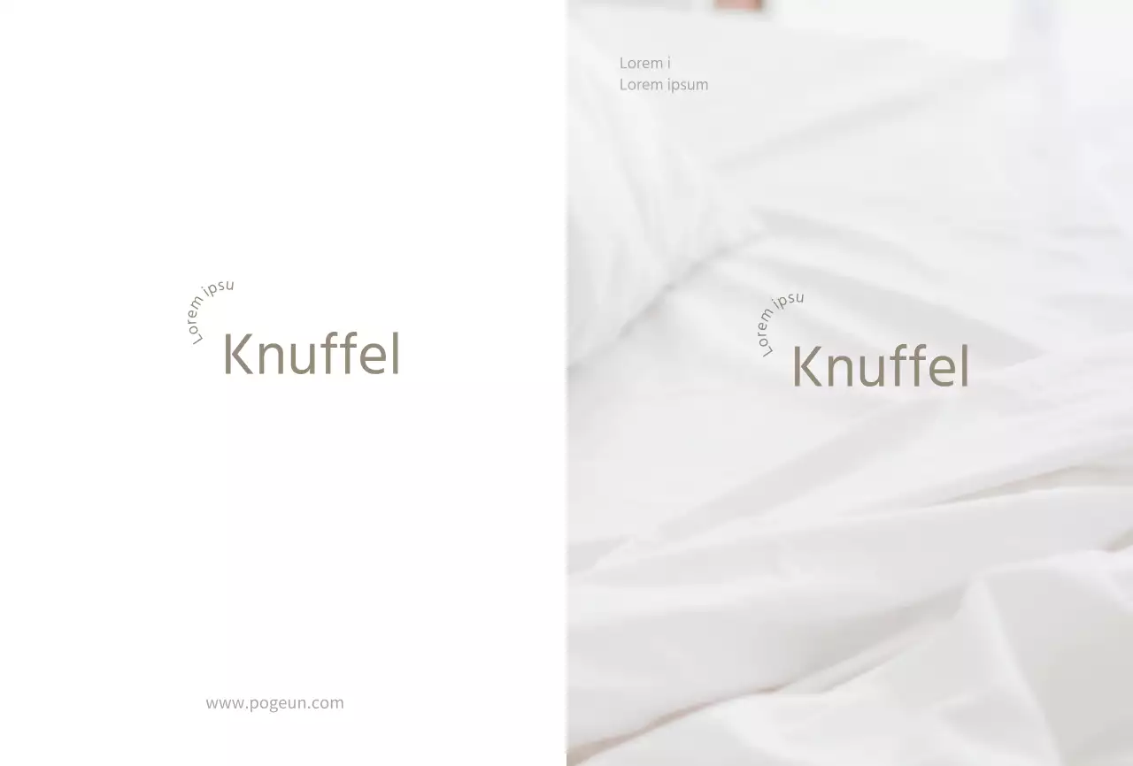 Ansichtkaart voor een eenvoudige productintroductie van een wit dekbed