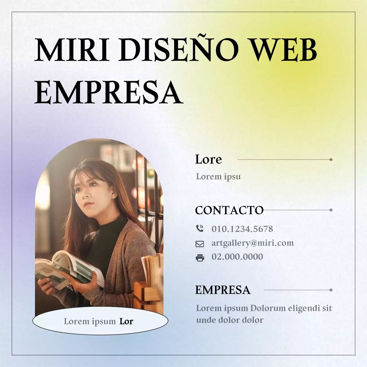 Perfil en línea con un concepto de gradiente emocional