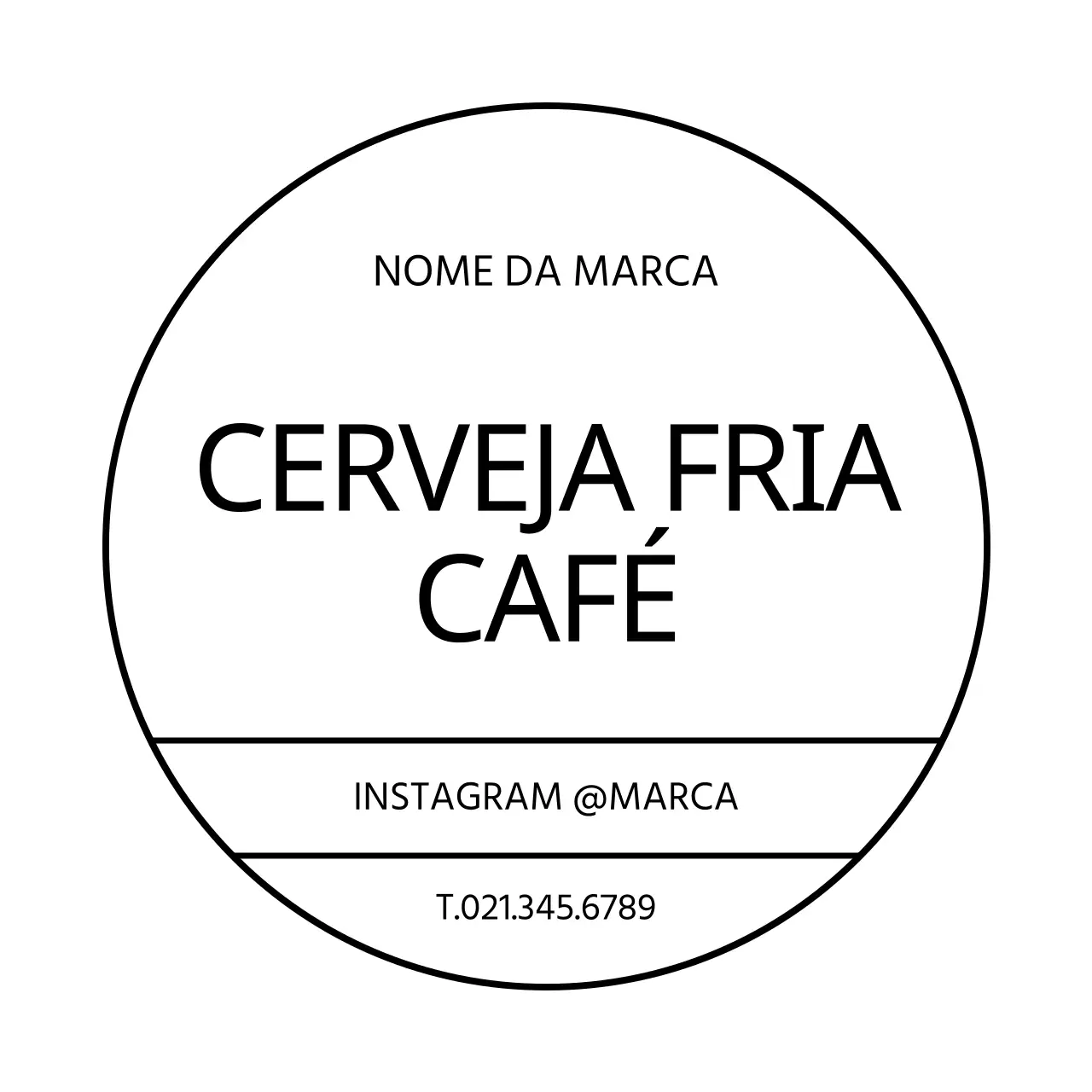 Moldura simples branca Círculo