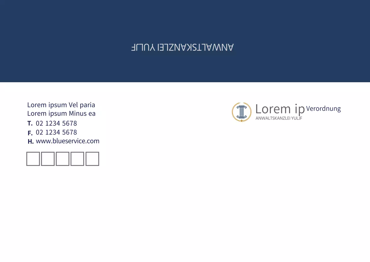 Marineblaue moderne Anwaltskanzlei