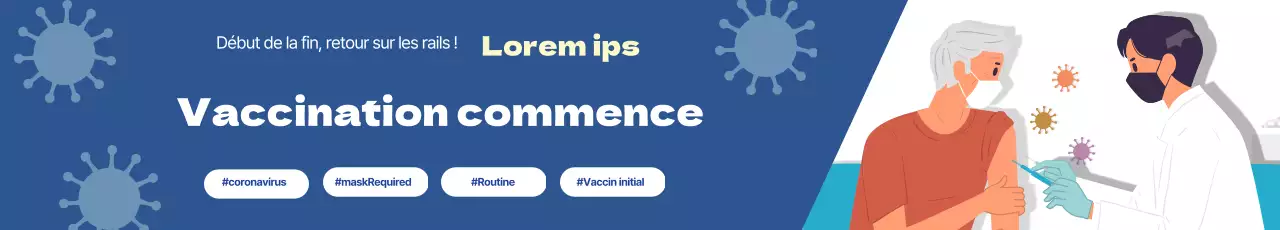 illustration bleue propre vaccin contre le coronavirus