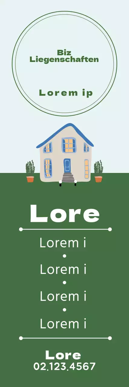 Grüne Illustrationen Werbung für sauberes Eigentum