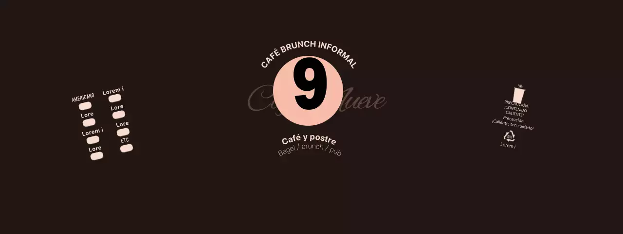 Black Pink Neat Symbols Cafe