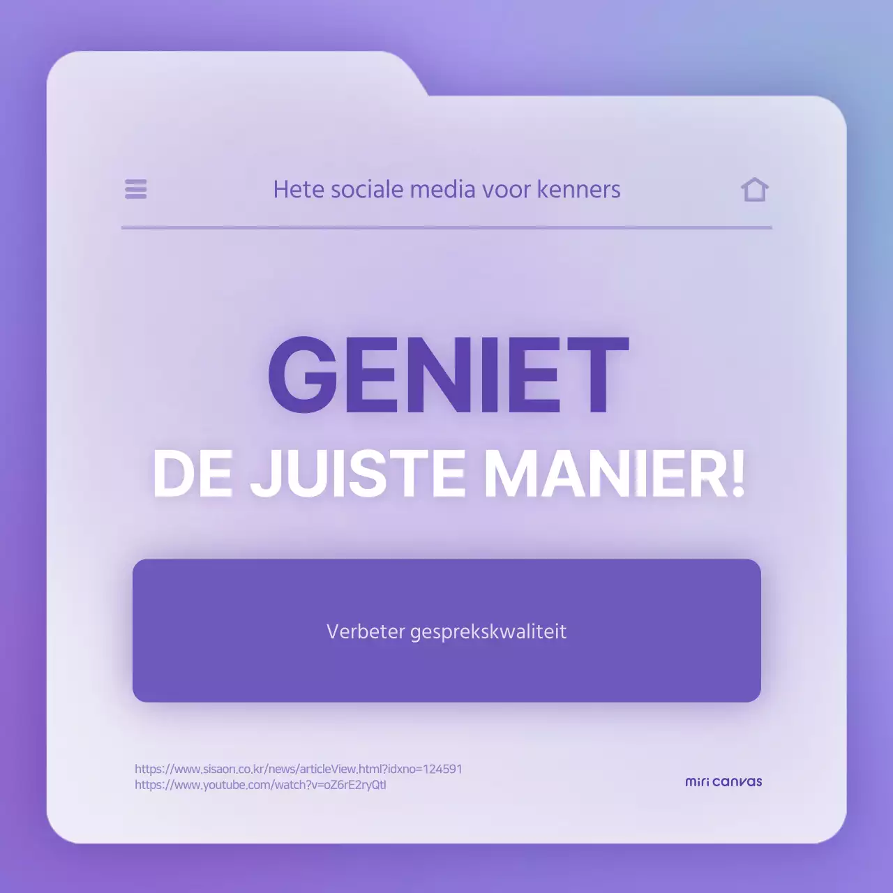 Strak bestandsconcept in paars en wit om je op de hoogte te houden