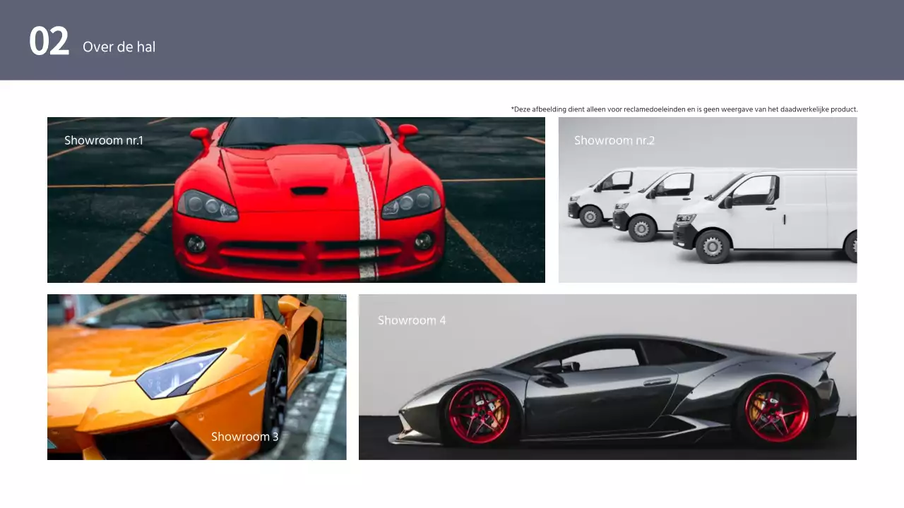 Sjabloon tentoonstellingsplan automobielindustrie