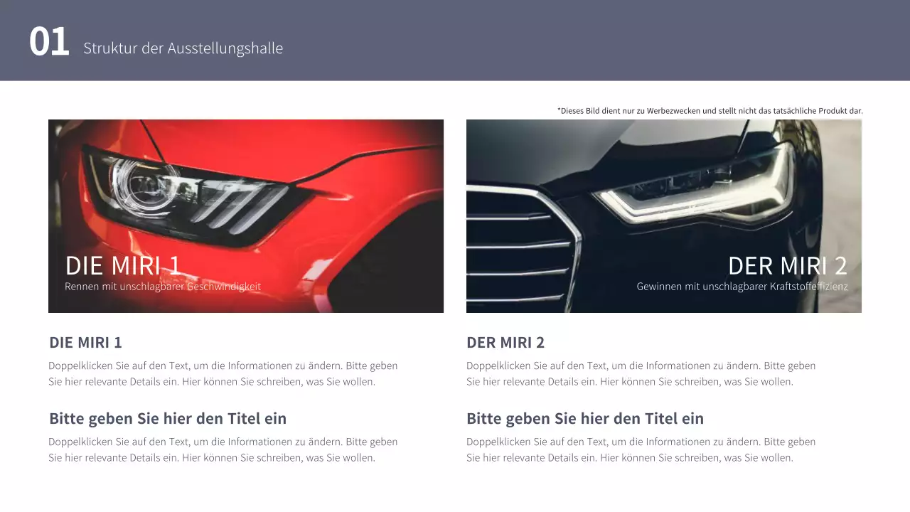 Automobilausstellung Plan Vorlage