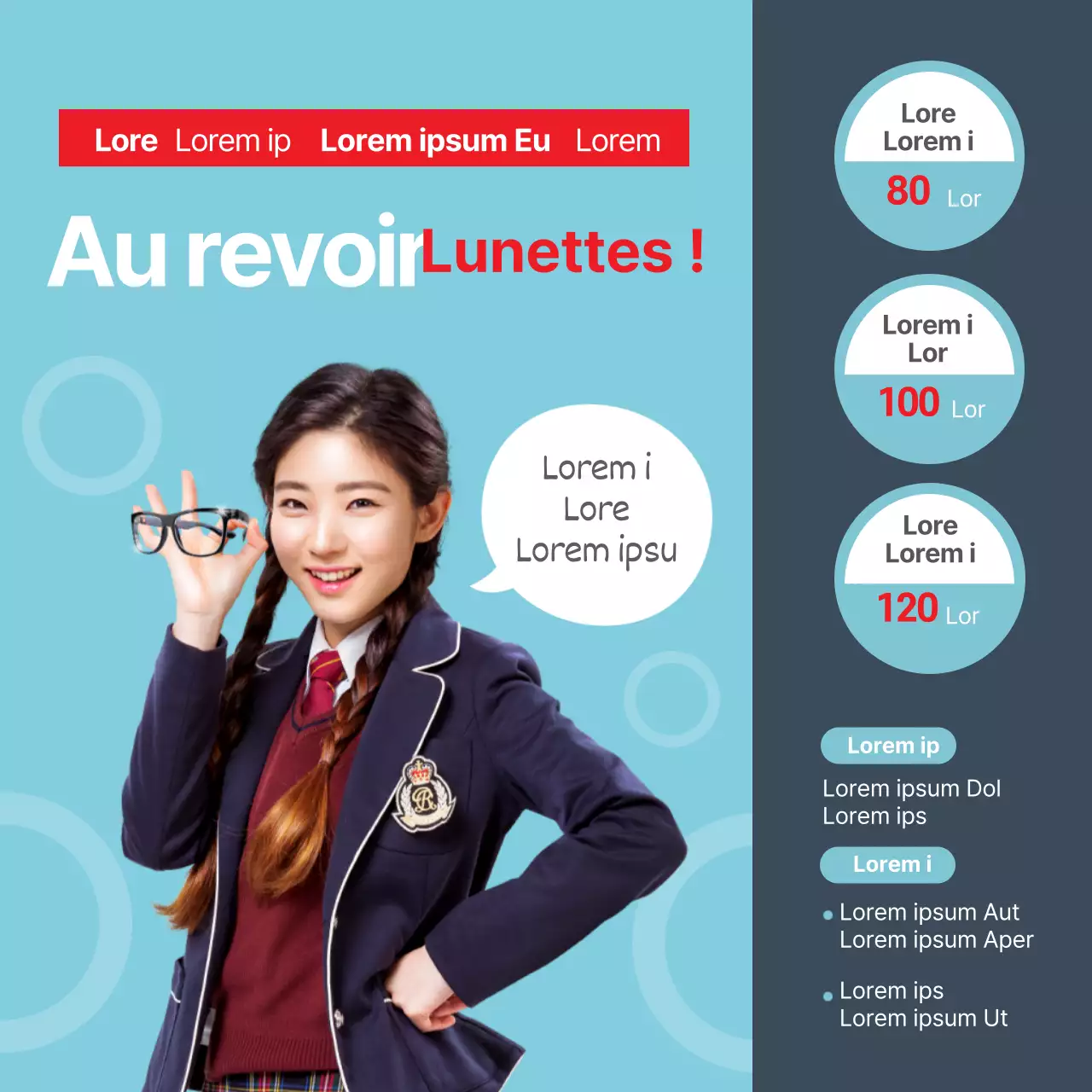 Photo gris ciel Evénement SATs Publicité pour l'ophtalmologie