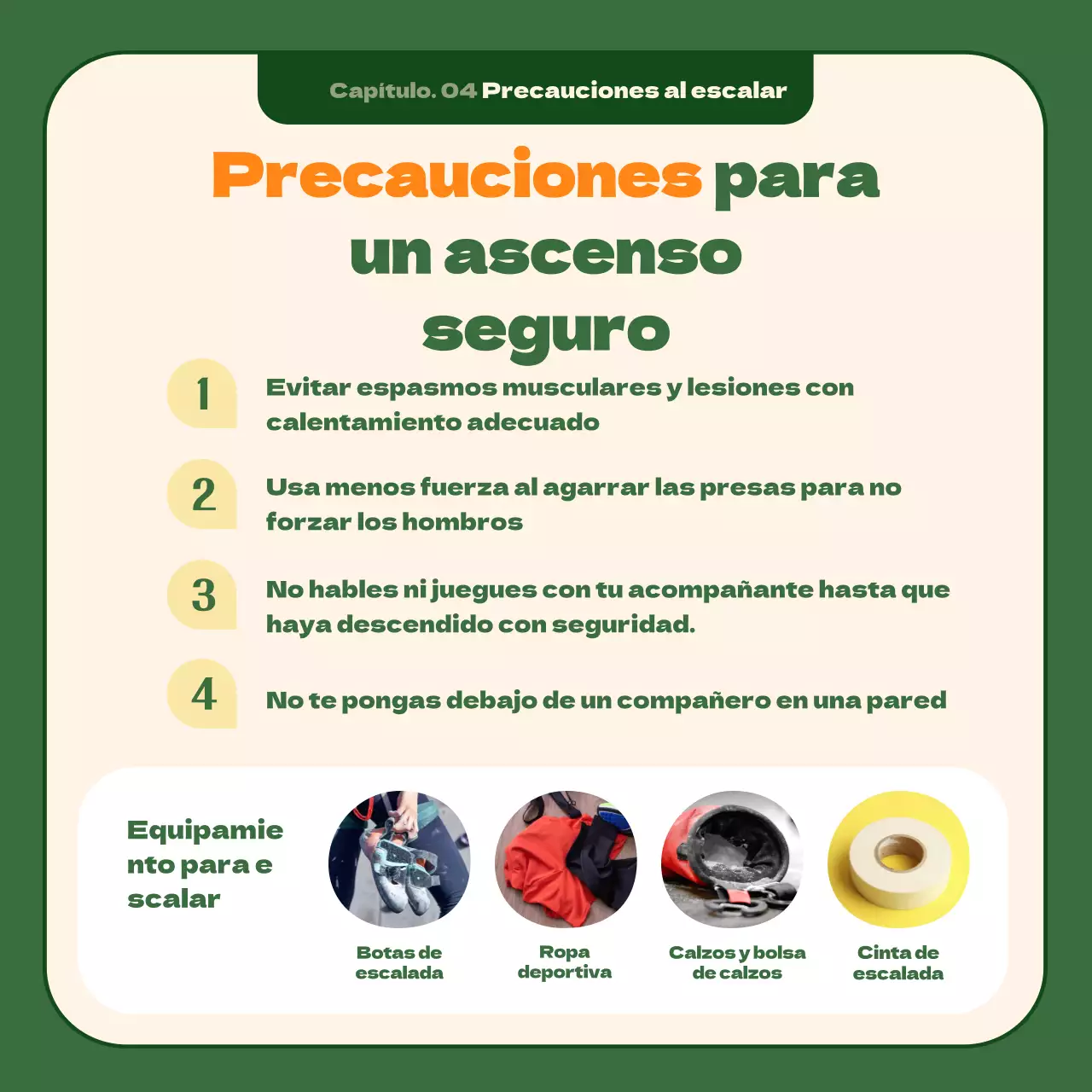 La mejor escalada por afición del siglo XXI, enmarcada en un relajante fondo verde oscuro