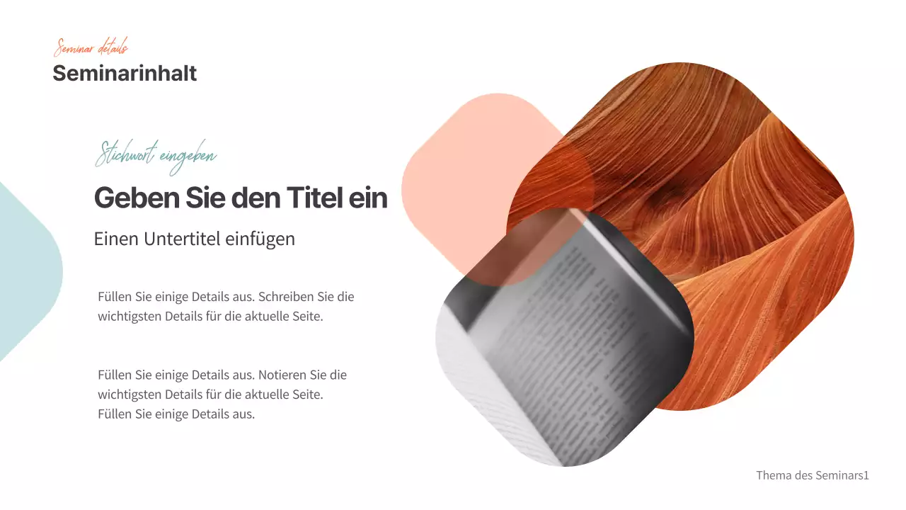 Präsentationen für Seminare