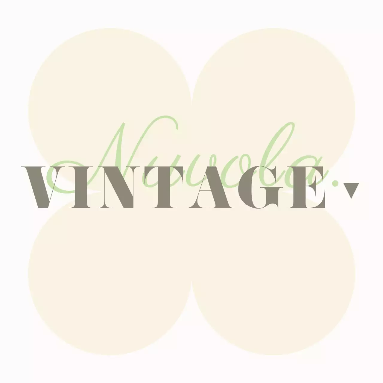 Promuovere un centro commerciale vintage con testi caldi e multicolori e forme circolari