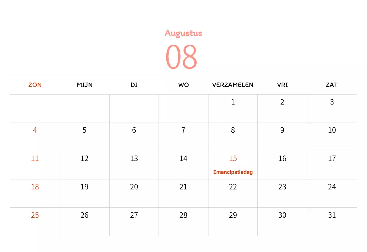 Stempelillustraties met een warm concept