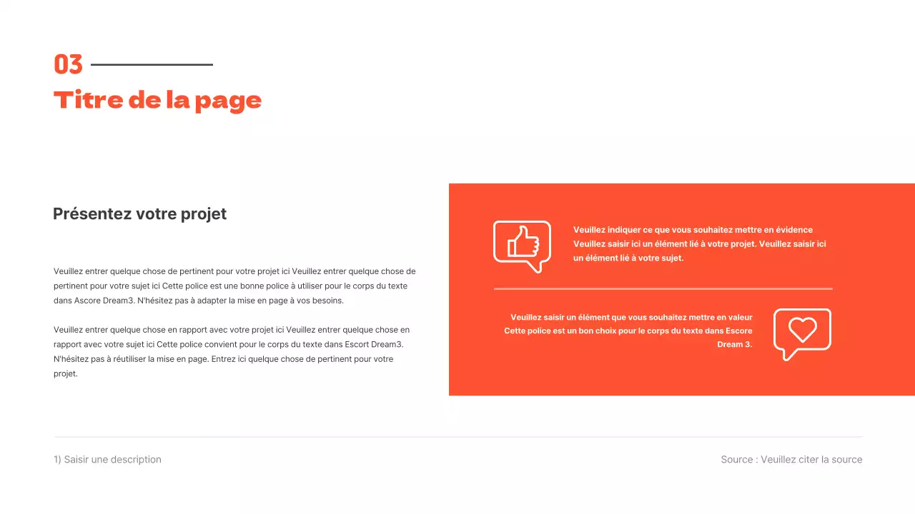 Des présentations propres