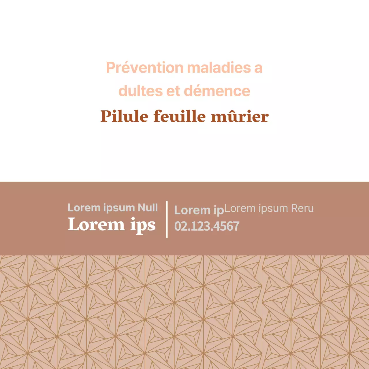 Illustration brune étiquette de médecine chinoise traditionnelle