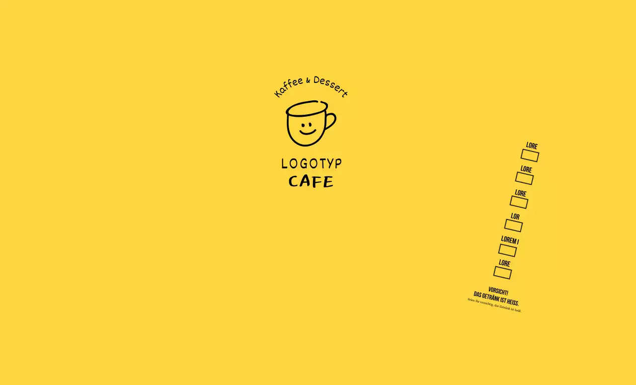 Gelbe handgezeichnete Illustration