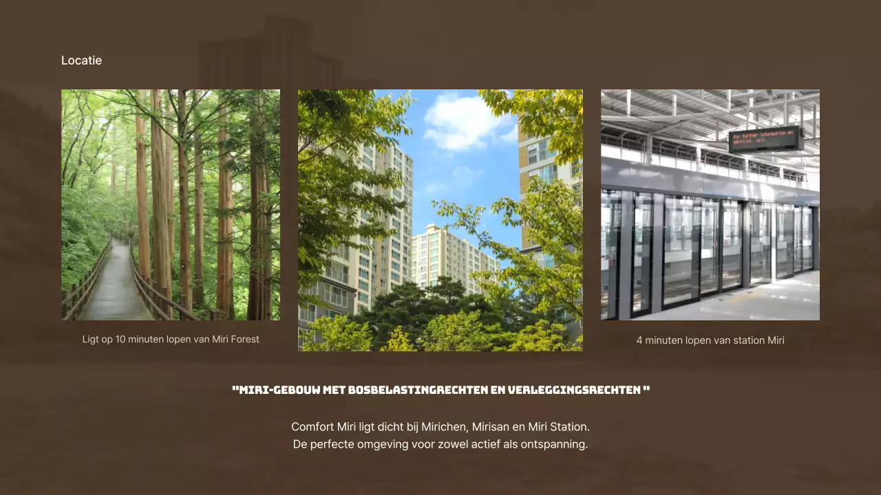 Aanbiedingsbrief beige en bruin appartement