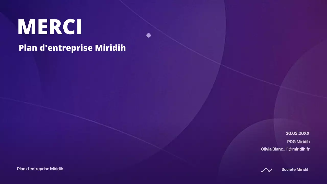 Plan d'affaires avec un concept de dégradé violet