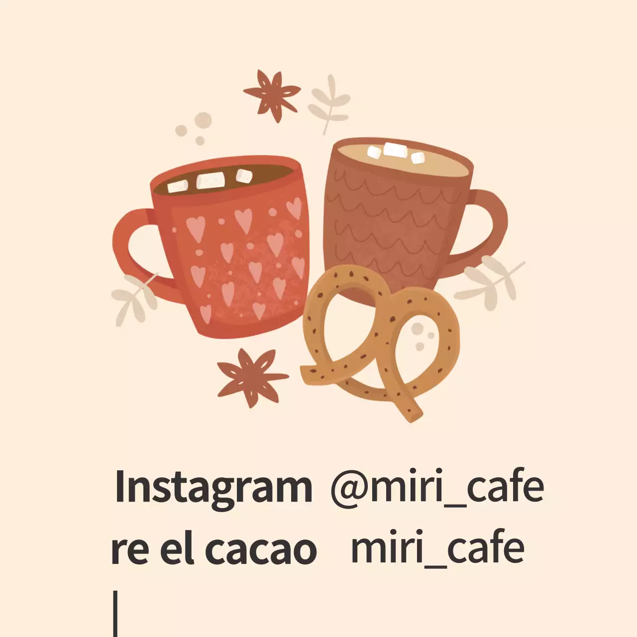 Etiqueta de café ilustrada vintage rosa claro