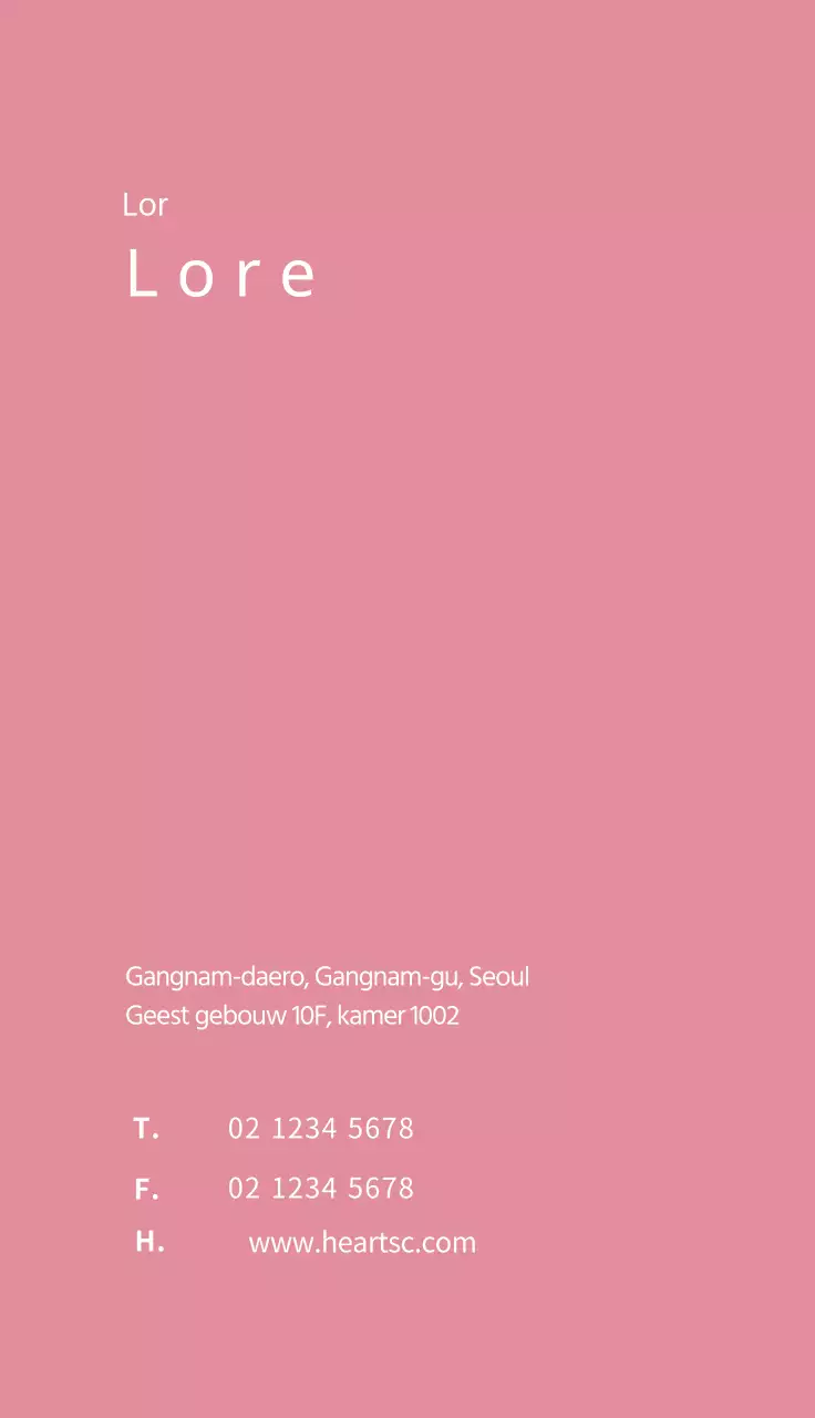 Clean kraamkliniek visitekaartje met roze illustratie