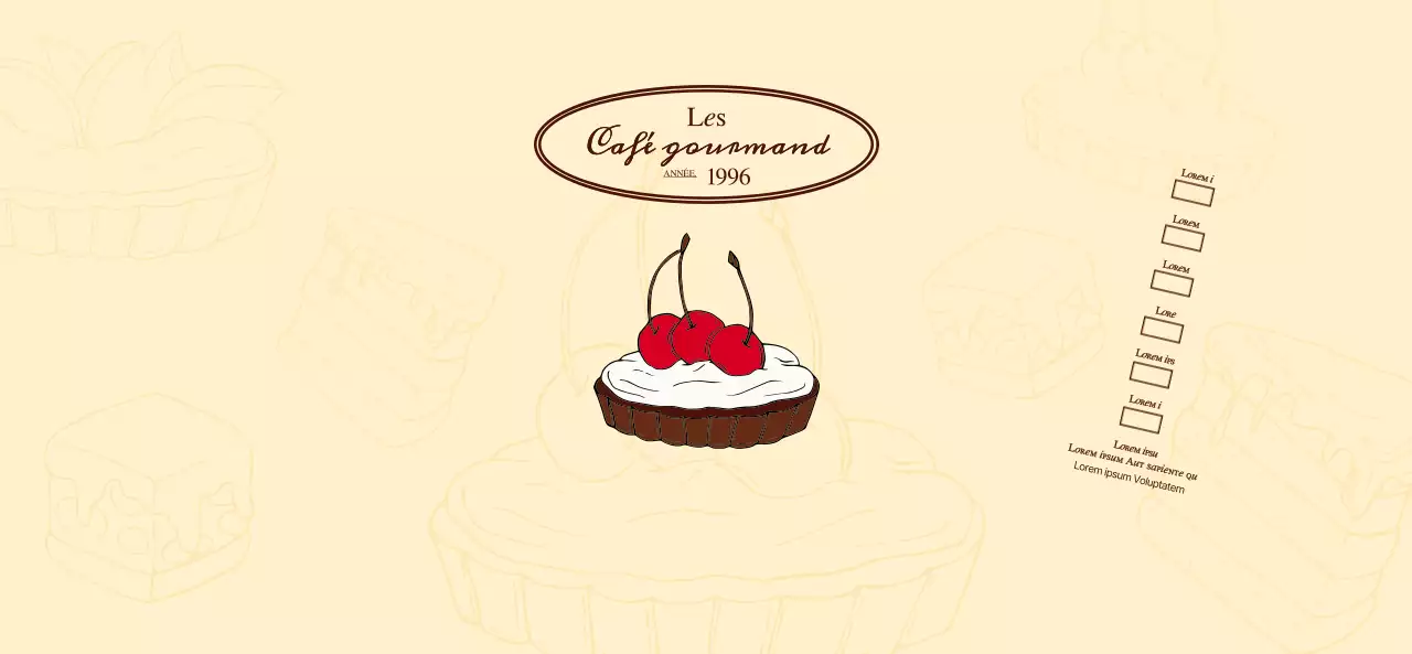 Promouvoir et informer les cafés à l'aide d'un logo émouvant en brun rougeâtre et jaune pâle