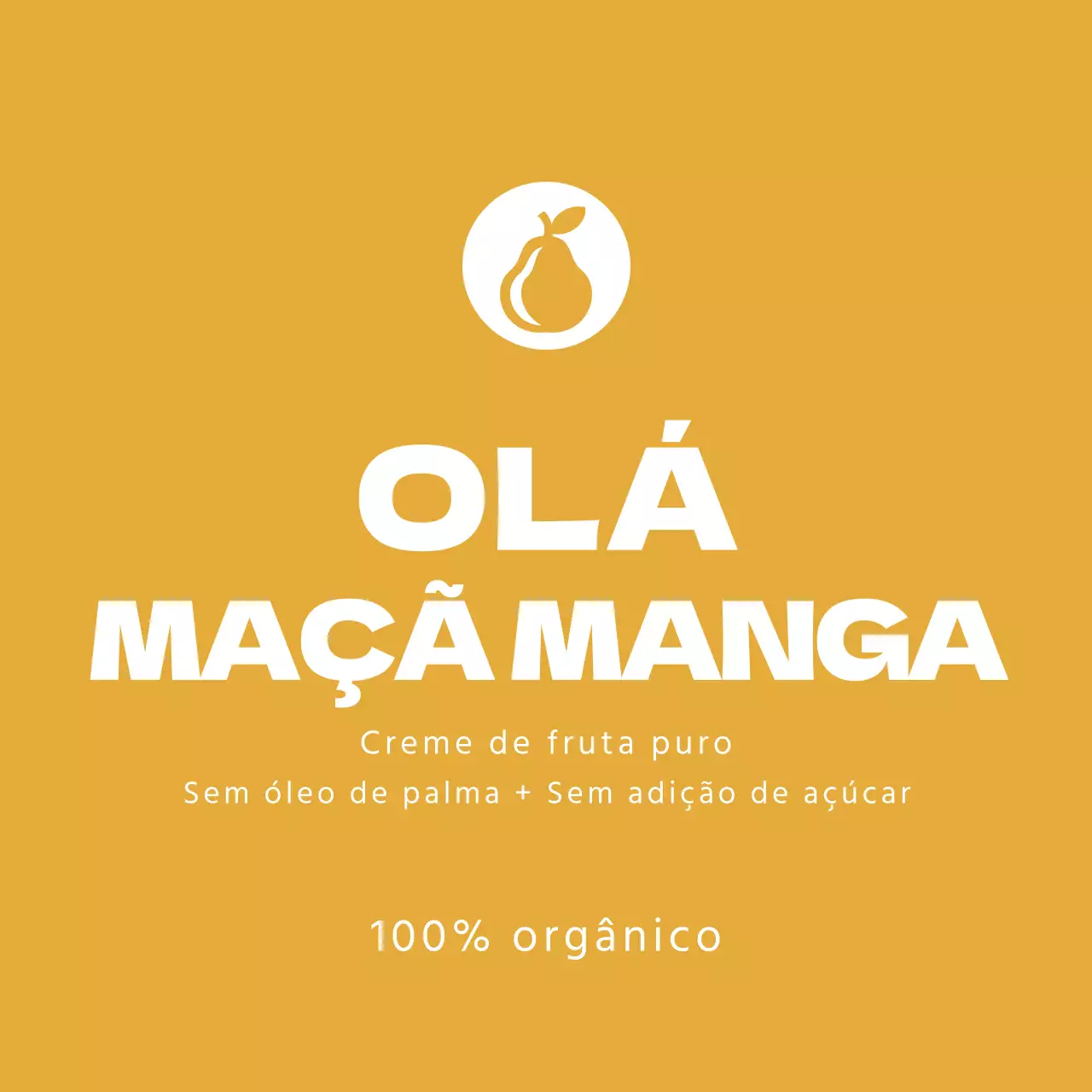 Rótulo do doce de maçã e manga