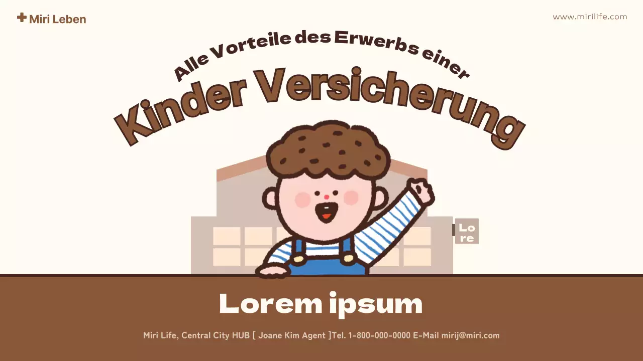 gelb niedlich Kind Versicherungsantrag