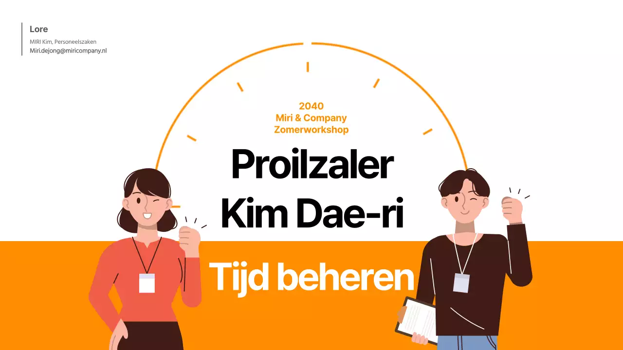 Thema workshop timemanagement in oranje
