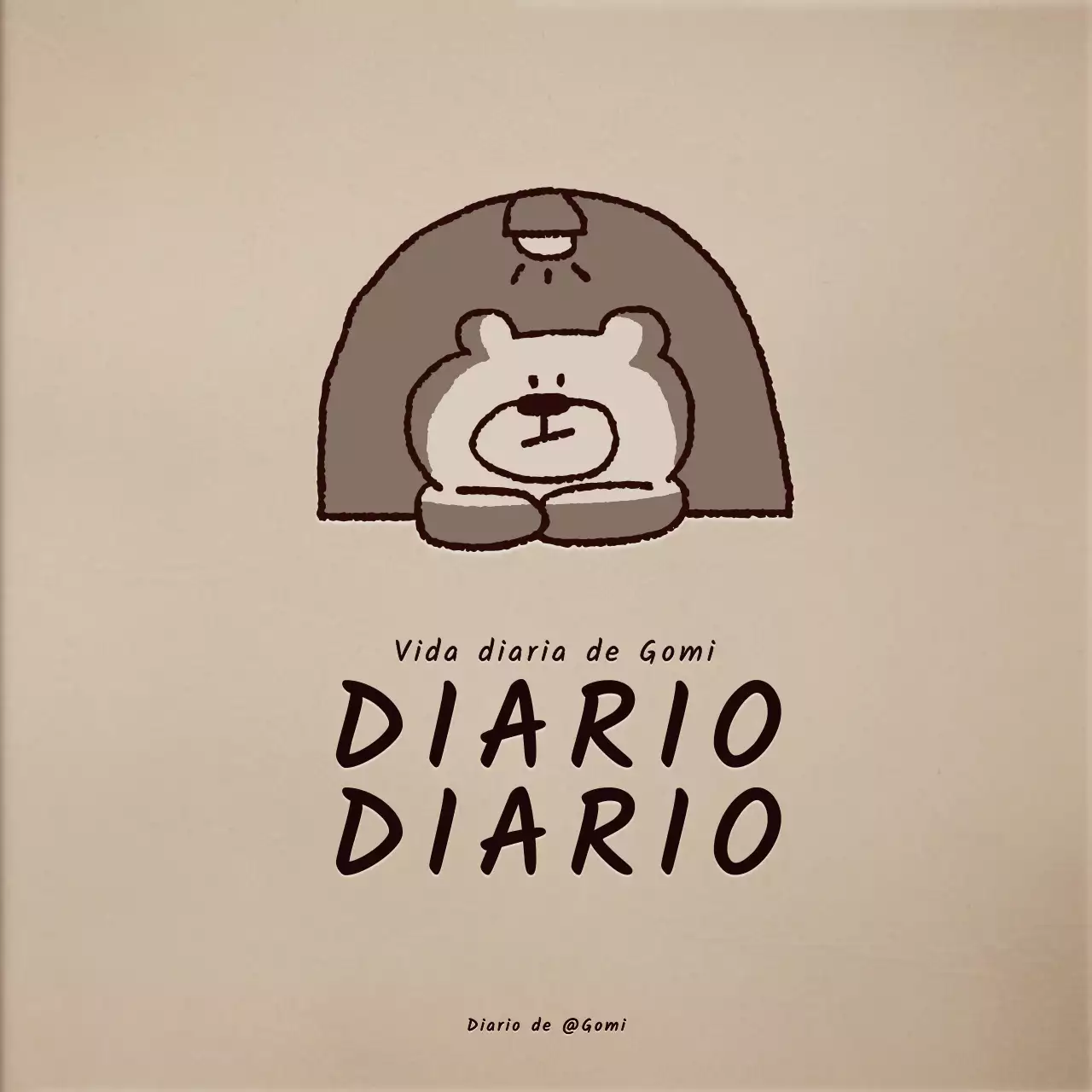 Lindo oso pardo ilustración diario paquete de paquetes