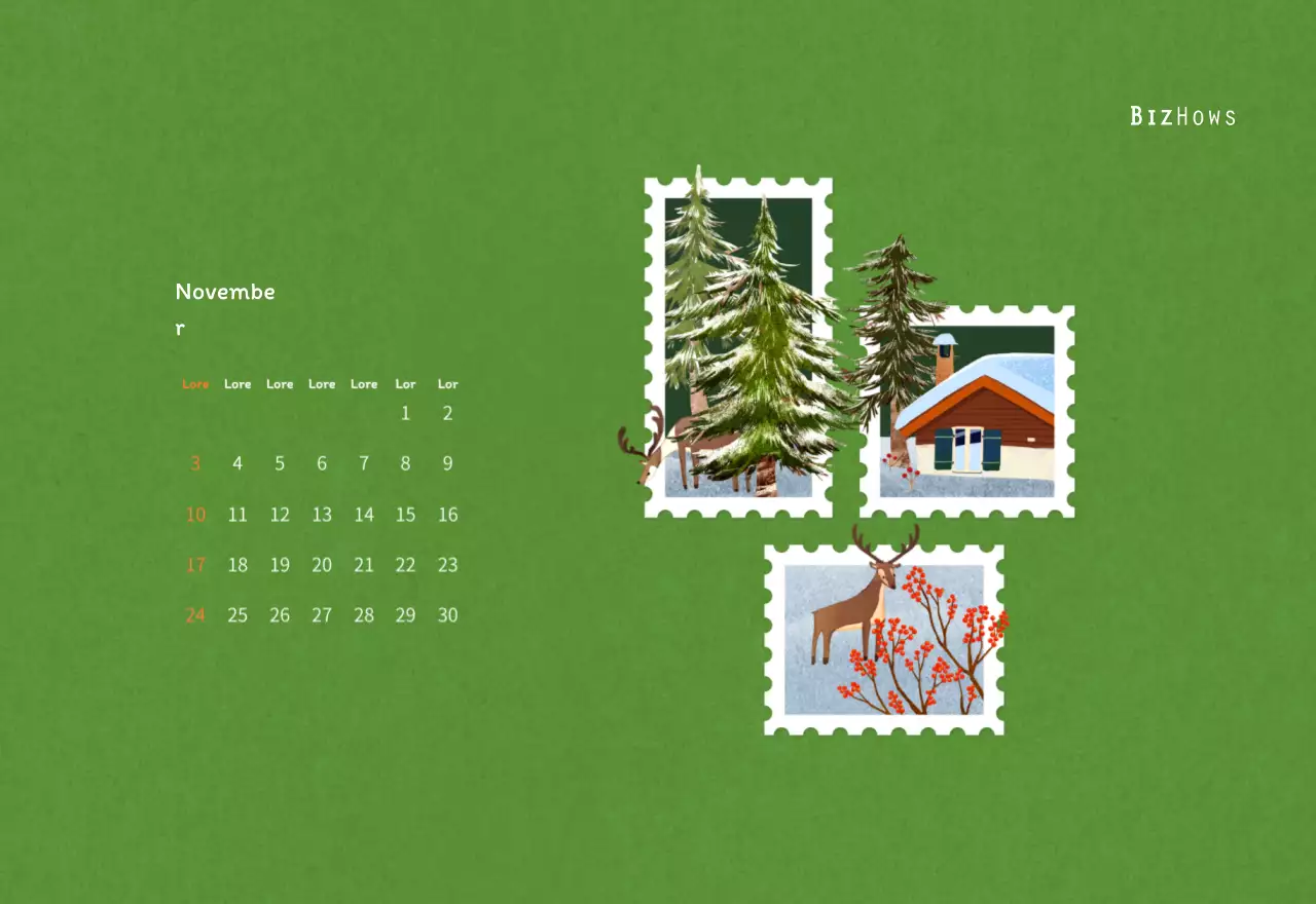 Stempelillustraties met een warm concept