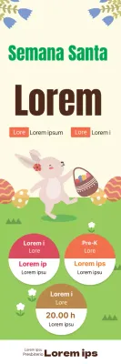 Ilustración verde Bonita promoción de Pascua en la iglesia