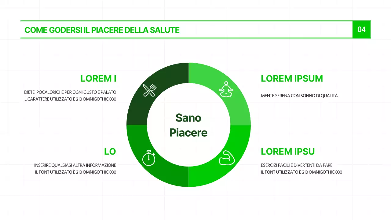 Un modello moderno che mette in mostra l'ultima tendenza dei "piaceri salutari" e dell'alimentazione sana nei colori chartreuse e verde.