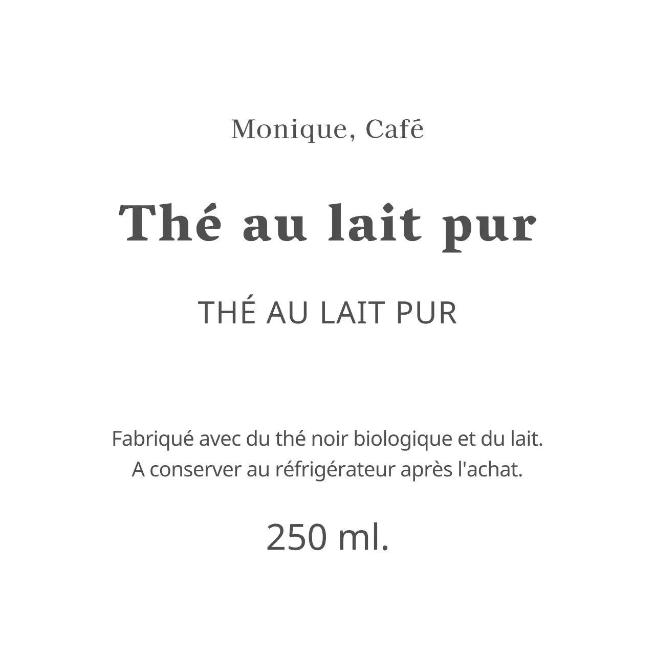 Thé au lait pur