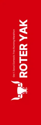 Rot-weißer, klarer Stil für Informationen und Werbung zum Marathon