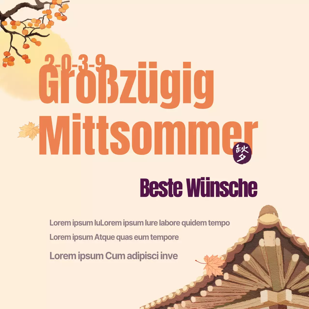 Eine großzügige Wochenmitte