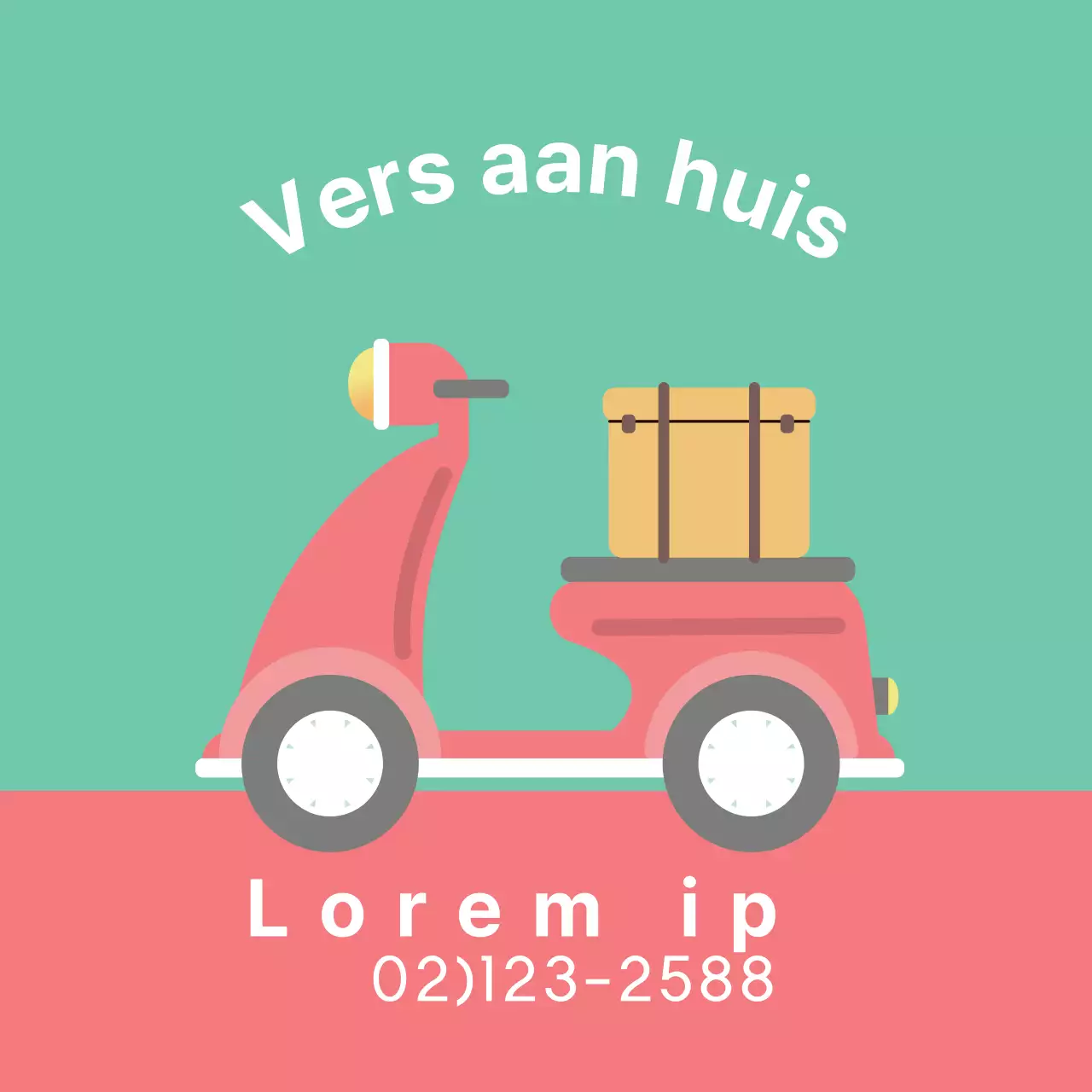 Roze groene illustratie nette levering promotie