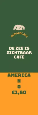 Een leuke groene en oranje café logo-stijl menu gids en promotie.
