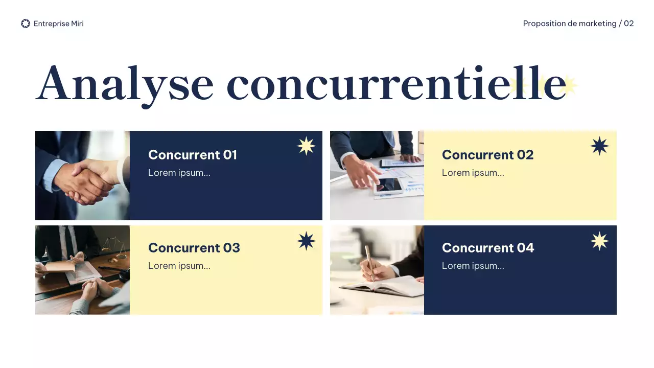 document de proposition de marketing moderne de la marine