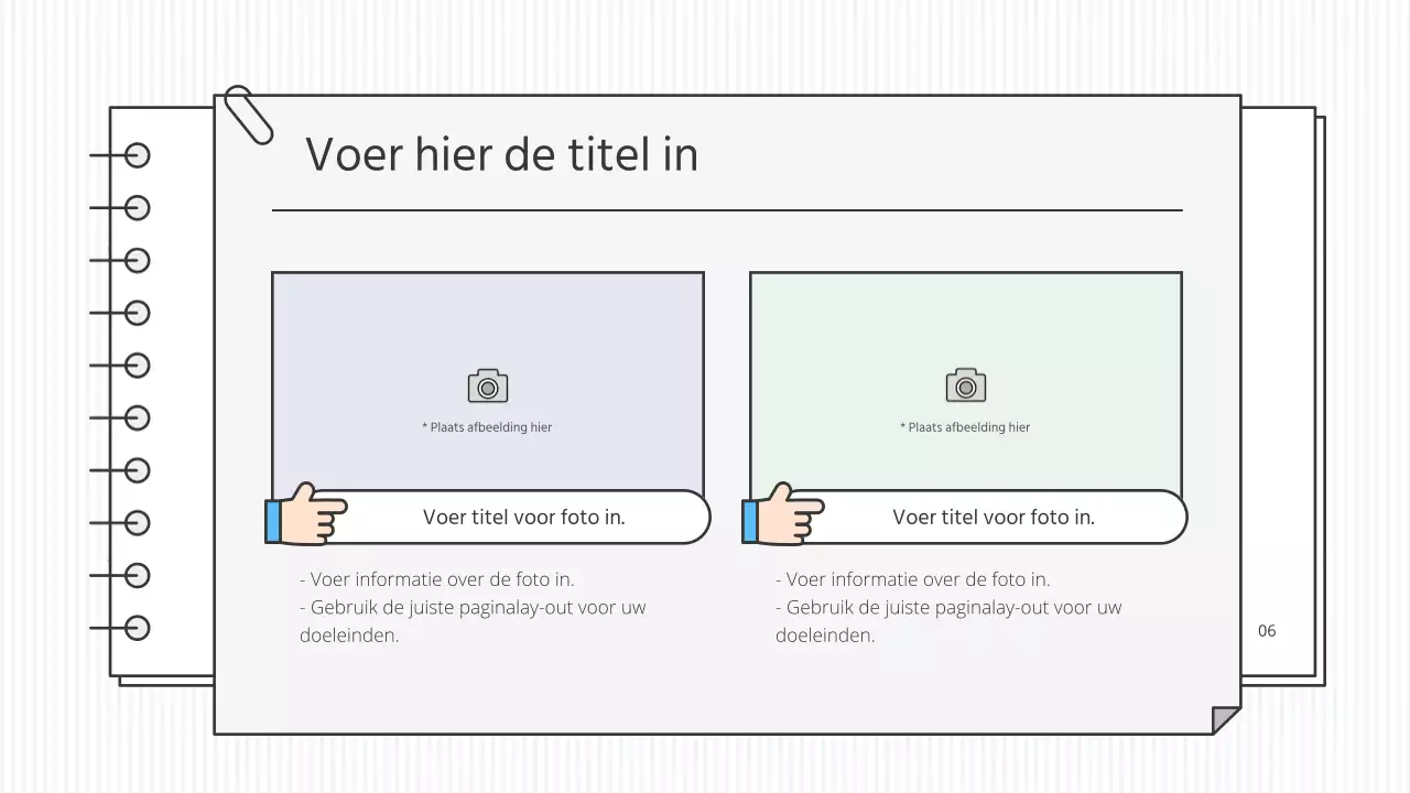 Strak conceptueel educatief presentatiepakket in wit en accentkleuren