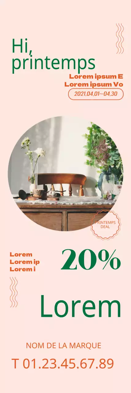 rose vert photo mise en valeur intérieur vente événement promotion