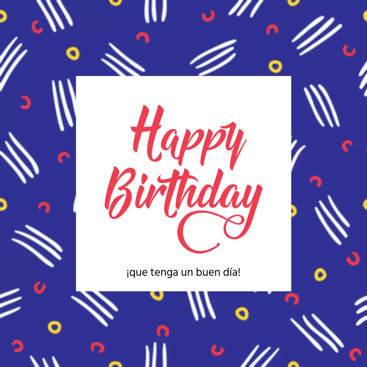 que tenga un buen día