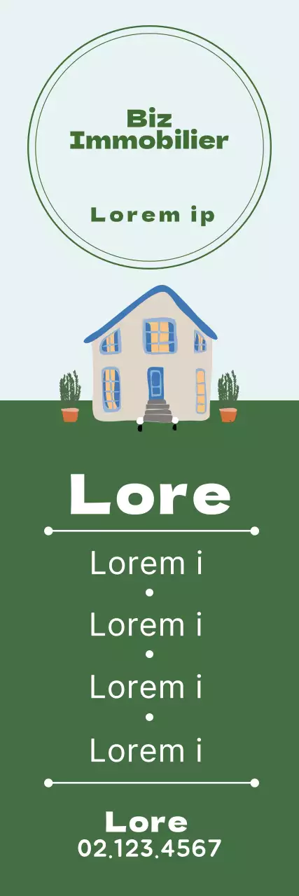 Illustrations vertes Promotion de l'immobilier propre