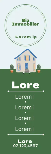 Illustrations vertes Promotion de l'immobilier propre