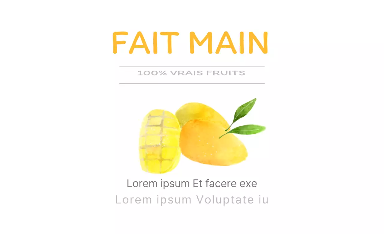 100% VRAIS FRUITS Mangue