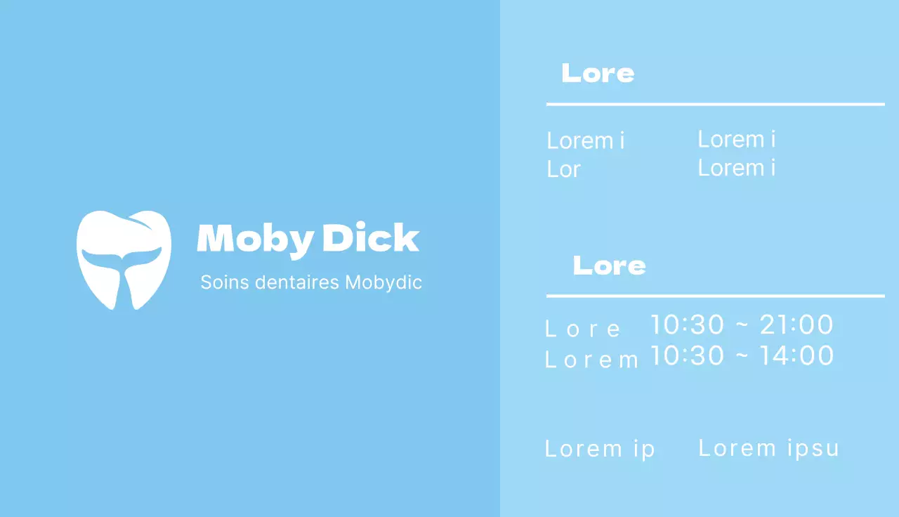 Logo bleu propre de l'entreprise dentaire