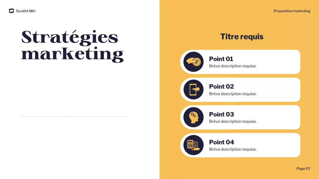 document de marketing moderne de la marine