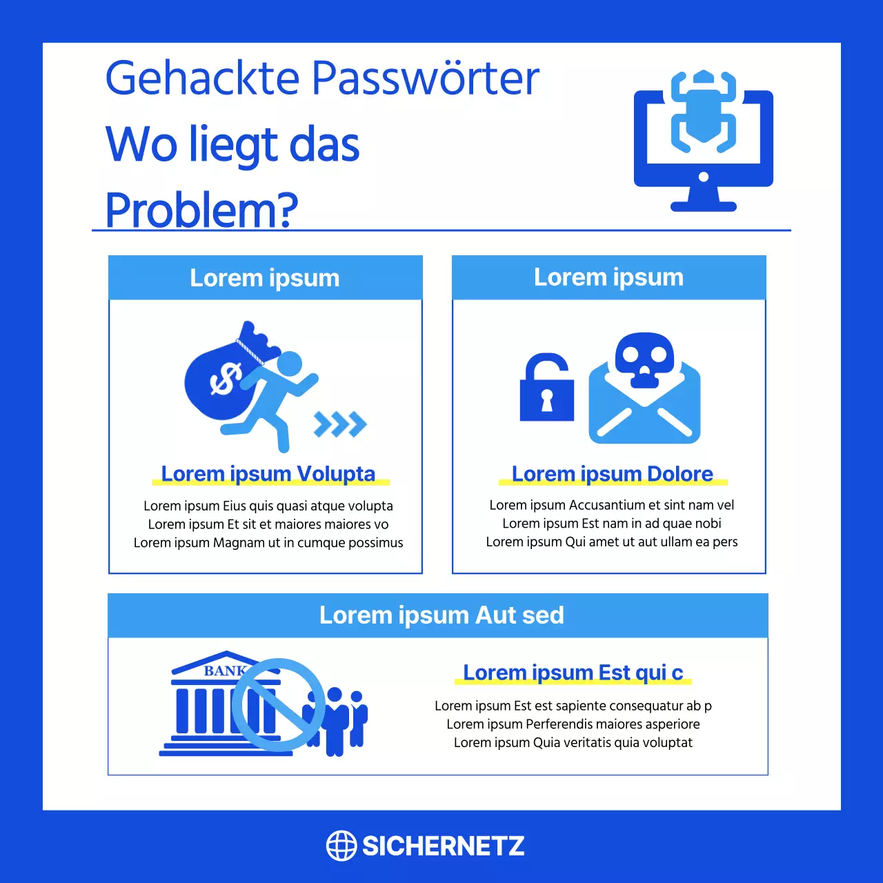 Tipps zur Passwortkombination von der Firma blue network