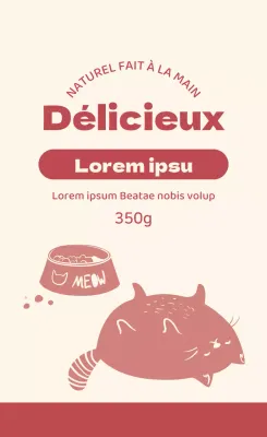 Étiquettes de friandises maison illustrées en rouge