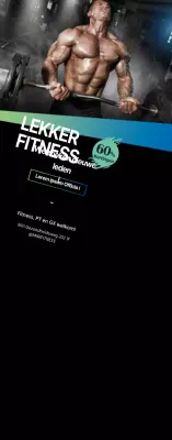 Strakke stijl in limoengroen en blauw voor het werven en promoten van nieuwe leden voor de Diet Petite Shop